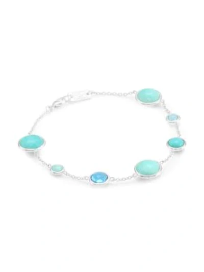 Ippolita Lollipop® Sterling Silver & Turquoise Doublet Station Link Bracelet