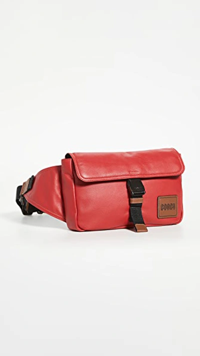 Coach Pacer Belt Bag Crossbody In Ji/cardinal