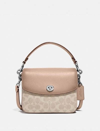 Coach Cassie Crossbody 19 In Signature Canvas - Women's In Light Nickel/sand Taupe