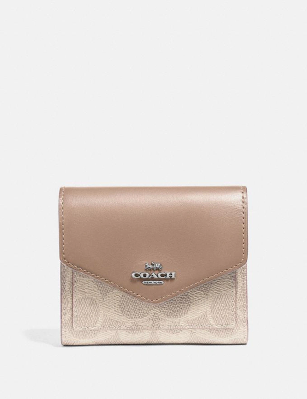 Coach Small Wallet In Colorblock Signature Canvas Women's In