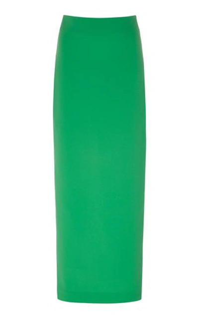 A.w.a.k.e. High-rise Crepe Maxi Skirt In Green
