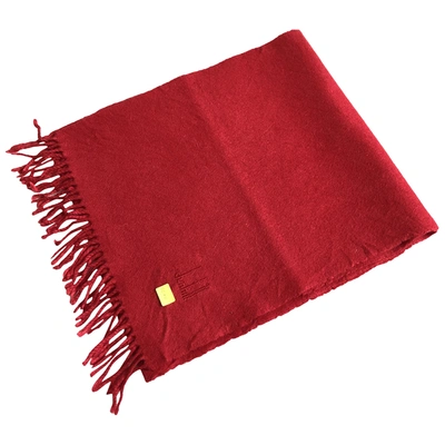 Pre-owned Alfred Dunhill Cashmere Scarf In Red