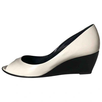 Pre-owned Pierre Hardy Leather Heels In White