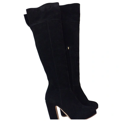 Pre-owned Stuart Weitzman Riding Boots In Black