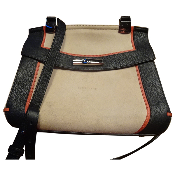 longchamp beige leather bag