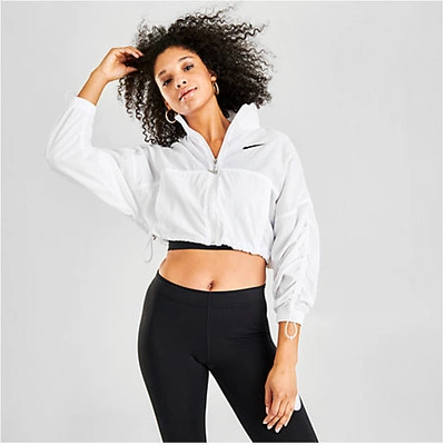 Nike Sportswear Swoosh Crop Jacket In White | ModeSens