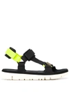 Camper Oruga Flats In Black Synthetic Fibers In Multi