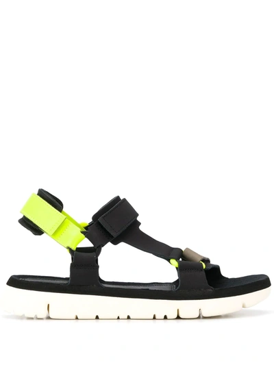 Camper Oruga Flats In Black Synthetic Fibers In Multi