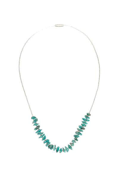 Jessie Western Silver Turquoise Power Necklace In Silver,light Blue