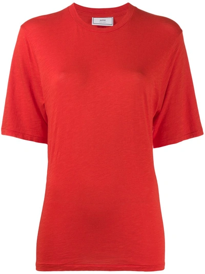 Ami Alexandre Mattiussi Relaxed Fit T-shirt In Red