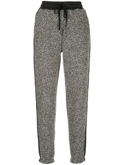 Alala High Waisted Striped Track Pants In Grey