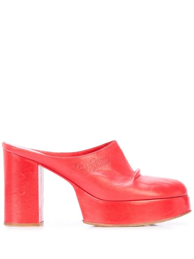 Marc Jacobs Clog Mules In Red