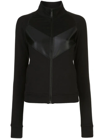 Alala Panelled Zip-up Sweatshirt In Black