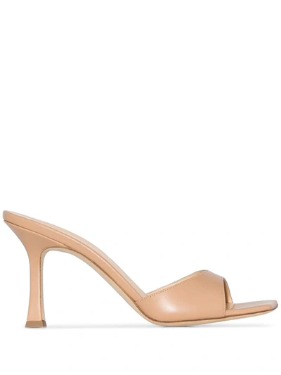 Magda Butrym Estonia 80mm Square Toe Mules In Neutrals