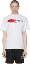 Palm Angels White & Red Sprayed Logo 'tokyo' T-shirt