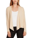 Vince Camuto Drape Front Cotton Blend Cardigan In Light Stone