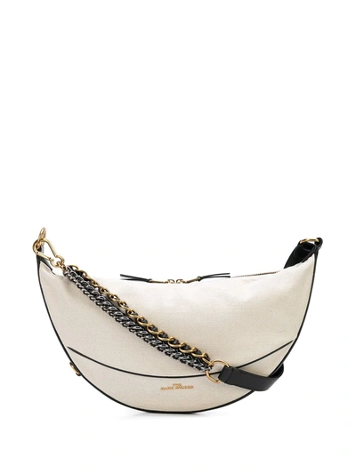 Marc Jacobs The Eclipse Linen & Cotton Saddle Bag In Natural