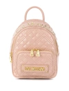 Love Moschino Logo Plaque-embellished Backpack In Pink