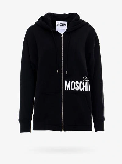 Moschino Couture Sweatshirt With Logo Print In Yellow