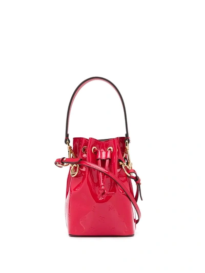 Fendi Mini Mon Tresor Bucket Bag In Red