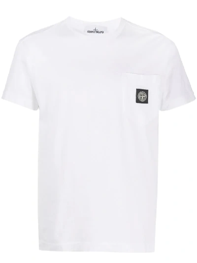 Stone Island Pocket Detail T-shirt In White