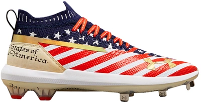 Pre-owned Under Armour Harper 3 Home Run Derby (2019) In Navy/gold-red-white