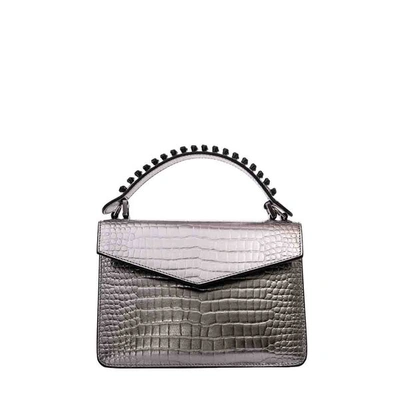 Les Petits Joueurs Silver Leather Handbag