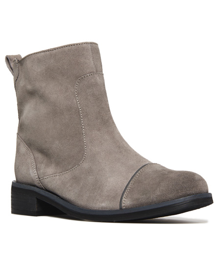 Superdry Madilynn Sleek Zip Boots In Light Grey | ModeSens