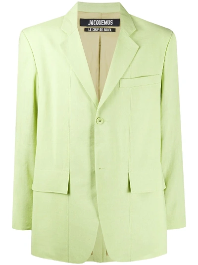 Jacquemus La Waistcoate De Costume Blazer In Green