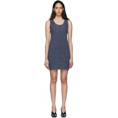 Jil Sander Blue Knit Dress In 465 Openblu