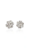 Suzanne Kalan 18k White Gold Diamond Baguette Earrings