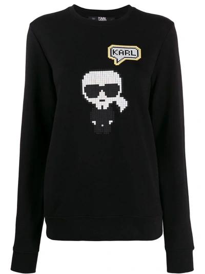 Karl Lagerfeld Rue St. Guillaume Sweatshirt In Black