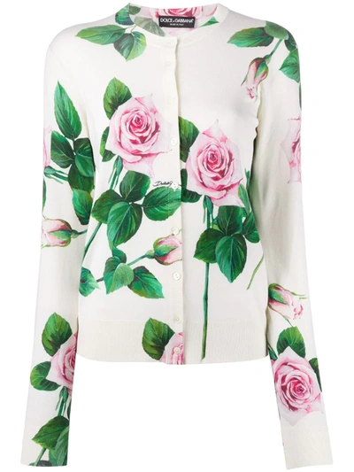 Dolce & Gabbana Roses Top In White