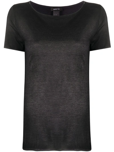 Avant Toi Relaxed Fit Short Sleeve T-shirt In Black