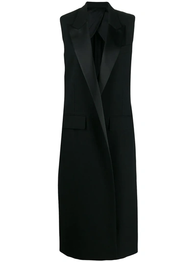 Ami Alexandre Mattiussi Sleeveless Long-line Waistcoat In Black