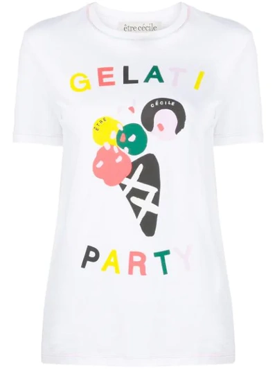 Etre Cecile Gelati Party Print T-shirt In White