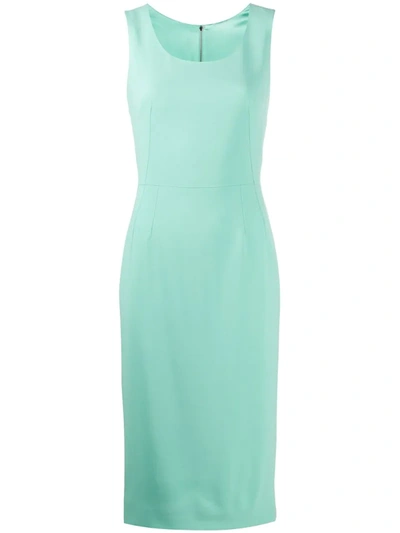 Dolce & Gabbana Fitted Midi Dress In Green