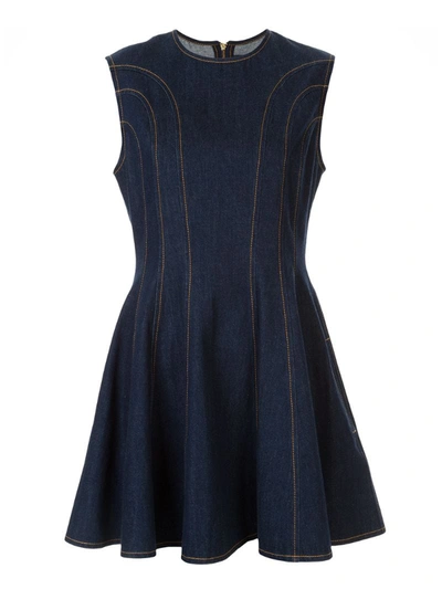 Karen Walker Sleeveless Short Dress In Blue
