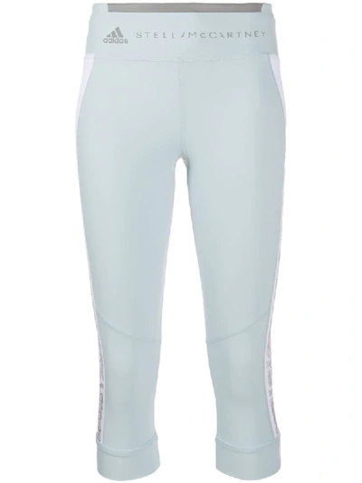 Adidas By Stella Mccartney 3/4 Compression Trousers In Blue