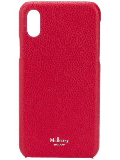 Mulberry Small Classic Grain Iphone X Cover In Red