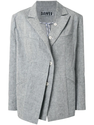 Dawei Deconstructed Asymmetric Blazer In Grey