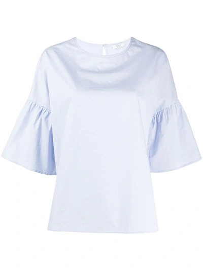 Peserico Short-sleeved Blouse In Blue