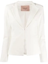 Twinset Slim Fit Tailored Style Blazer In White