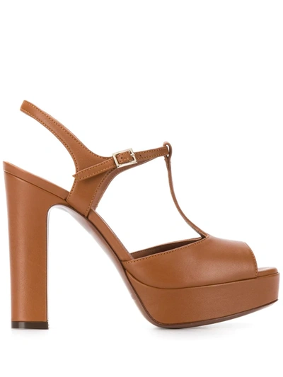 L'autre Chose D'orsay Platform Sandals In Brown