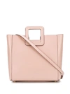 Staud Shirley Square Handle Tote Bag In Neutrals