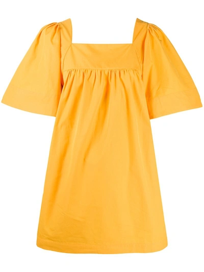 Three Graces Sofia Wide-sleeve Mini Dress In Yellow