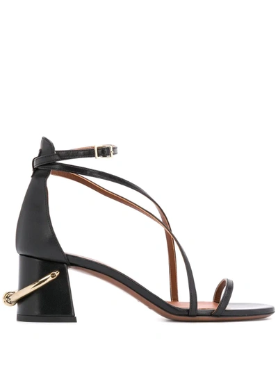 L'autre Chose Ring Detail Strappy Sandals In Black