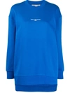 Stella Mccartney Logo Print Sweatshirt In Blue