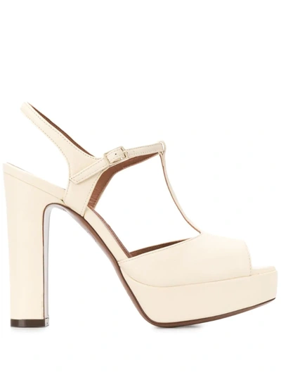 L'autre Chose D'orsay T-bar Sandals In Neutrals