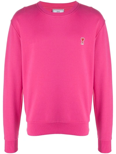 Ami Alexandre Mattiussi Ami De Coeur Sweatshirt In Pink